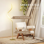 The Sable Floor Lamp — Ribbon Spiral LED Standing Lamp