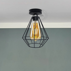Shoreditch - Black Wire Cage Industrial Ceiling Pendant