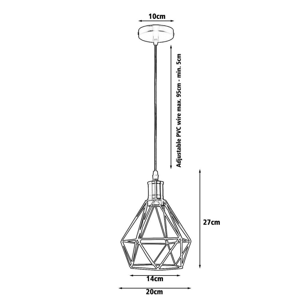The Prism Pendant — Faceted Cage, Multiple Finishes