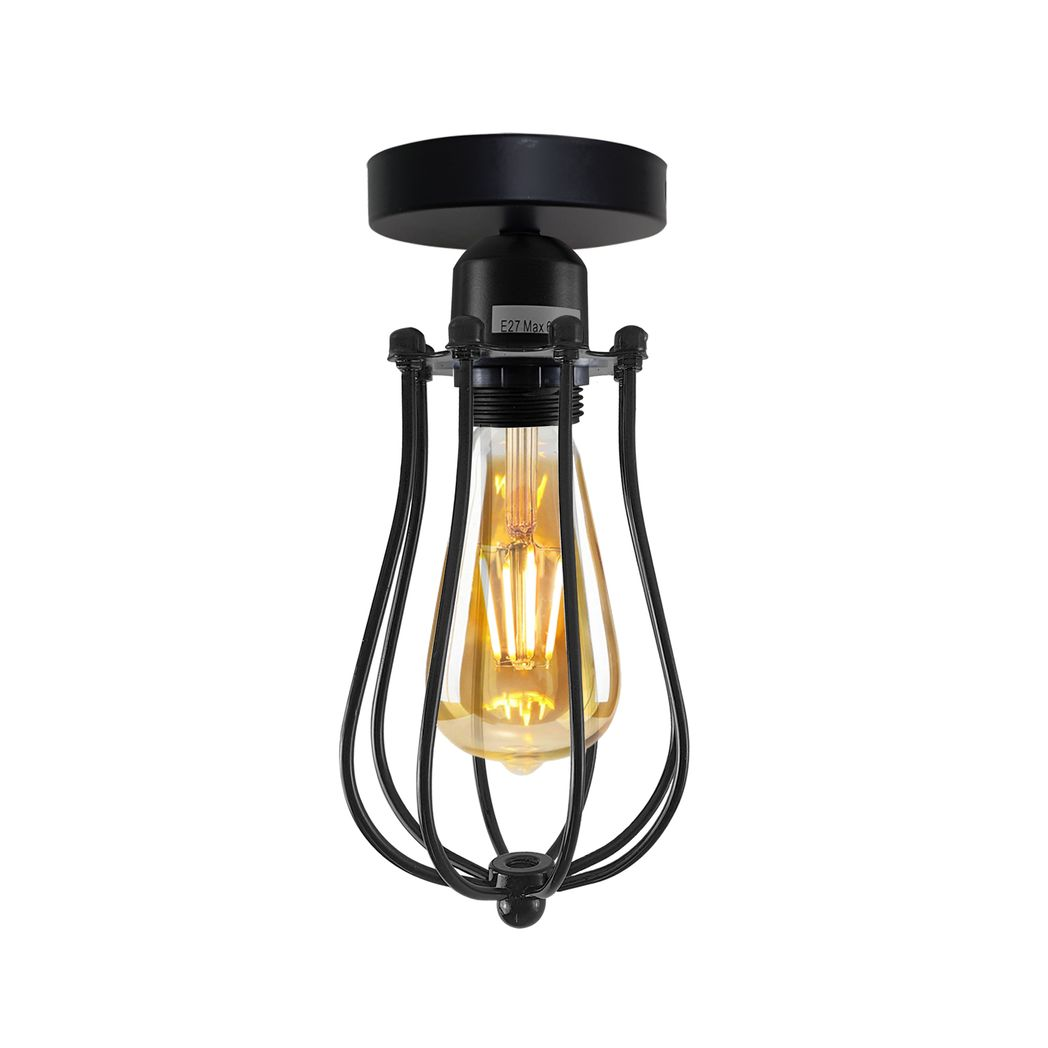 Spitalfields — Black Balloon Cage E27 Ceiling Pendant