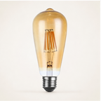 Vintage Edison ST64 LED Filament Bulb — E27 Dimmable Warm White 8W — product image 4