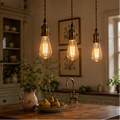 Vintage Edison ST64 LED Filament Bulb — E27 Dimmable Warm White 8W by ZYVORAN Lighting
