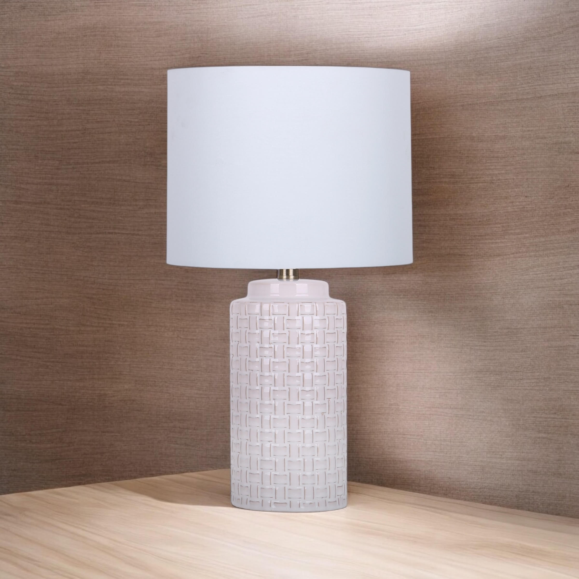 The Applecross Table Lamp — Woven Ceramic