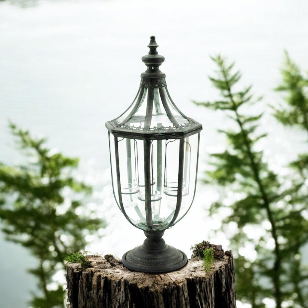 The Coastmere Garden Lantern — Antique Metal & Glass