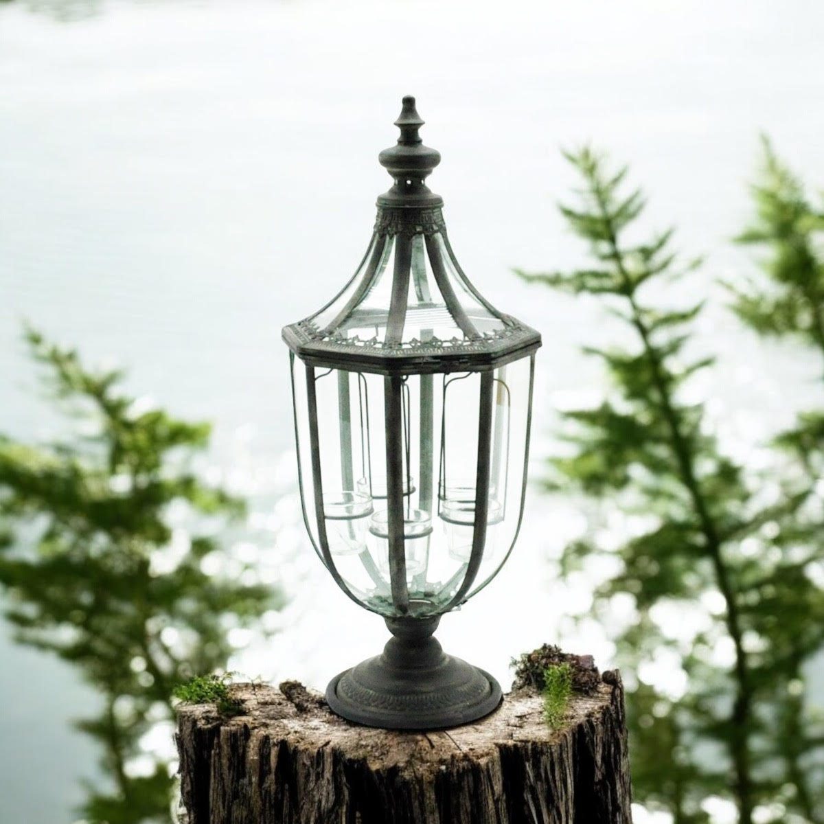 The Coastmere Garden Lantern — Antique Metal & Glass