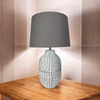 The Elderfen Table Lamp — Textured Ceramic Urn