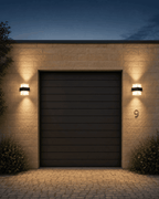 Hoxton Frosted Cuboid Outdoor Wall Light — hero 4