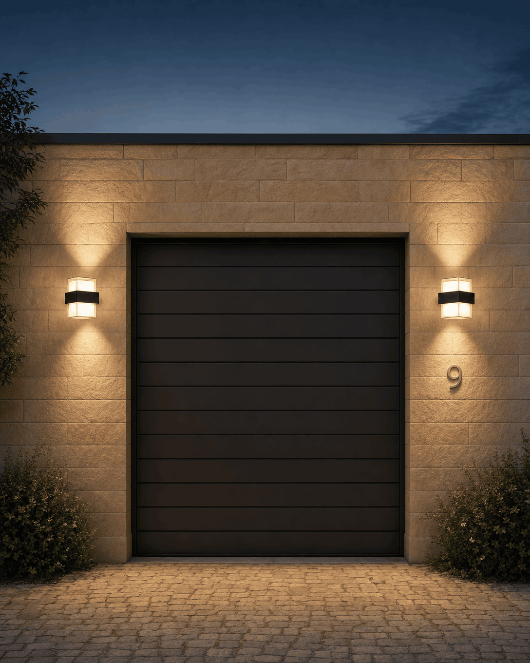 Hoxton Frosted Cuboid Outdoor Wall Light — hero 4