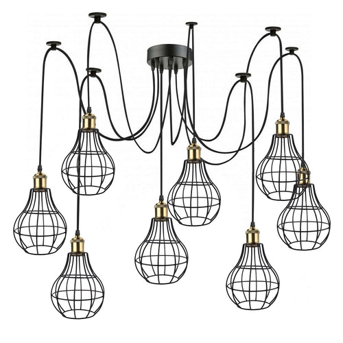 The Ashcombe Chandelier — 8-Arm Spider Pendant