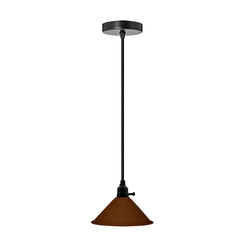 The Marlow Pendant — Cone Shade, Brown