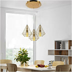 The Celeste Pendant — 3-Light Cluster, Gold
