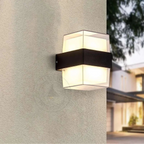 Hoxton Frosted Cuboid Outdoor Wall Light — product reference