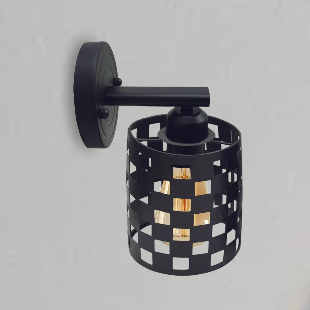The Barleycroft Wall Light — Perforated Cage Sconce