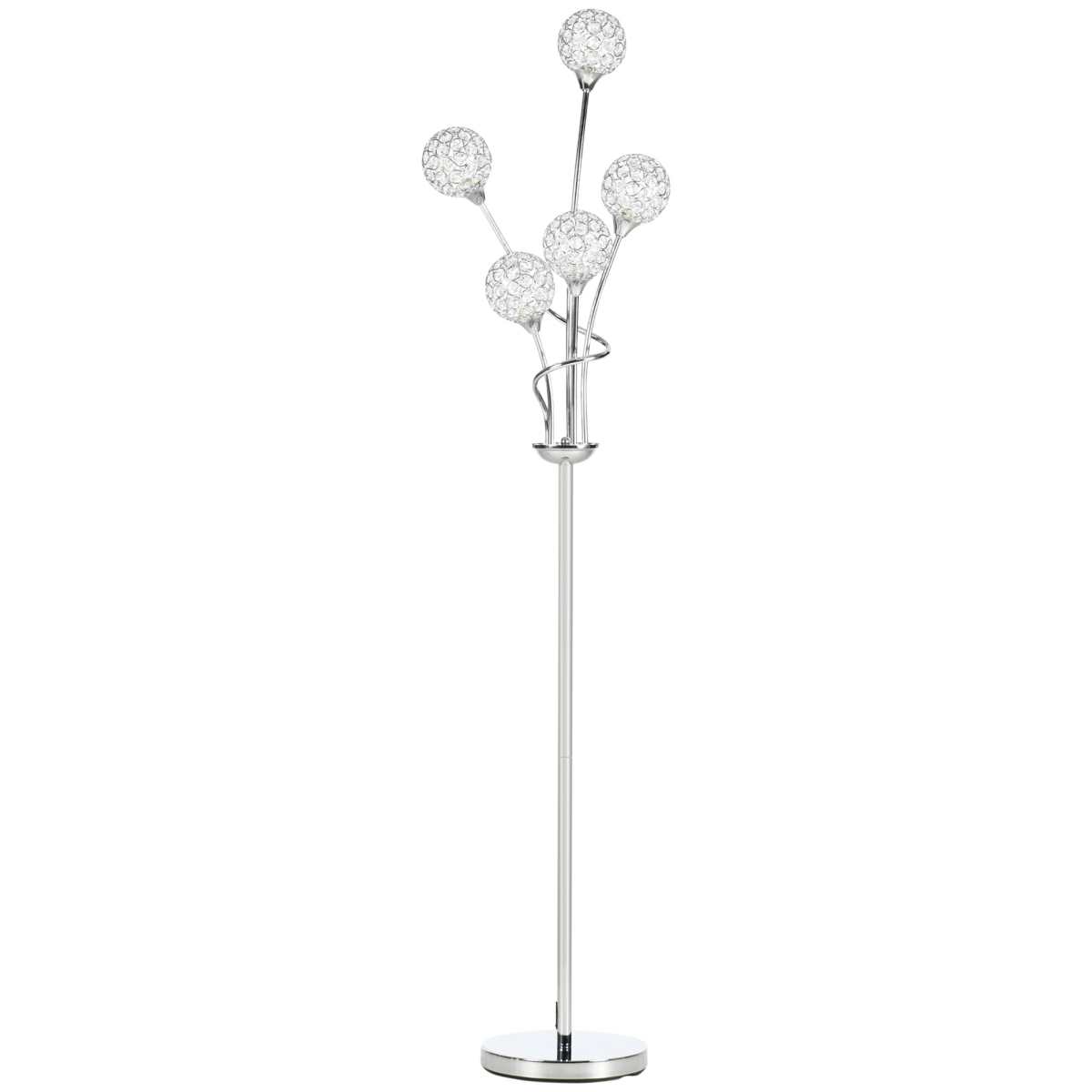 The Aveline Floor Lamp — 5-Light Crystal Bloom Standing Lamp