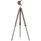 The Foster Floor Lamp — Wood Tripod Searchlight Standing Lamp