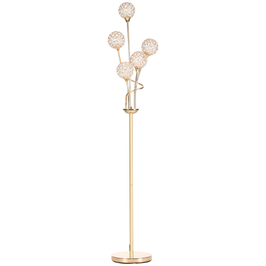 The Aveline Floor Lamp — 5-Light Crystal Bloom Standing Lamp