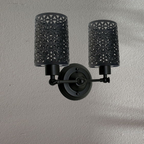 The Ashcombe Twin — 2-Light Black Filigree Wall Sconce