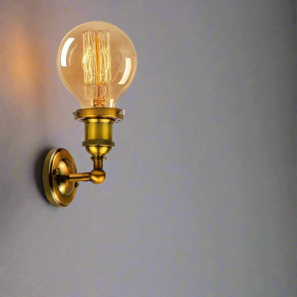 The Ellerby Sconce — Brass Edison Bulb Wall Light