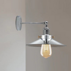 The Oakendale Cone — Satin Nickel Adjustable Wall Light