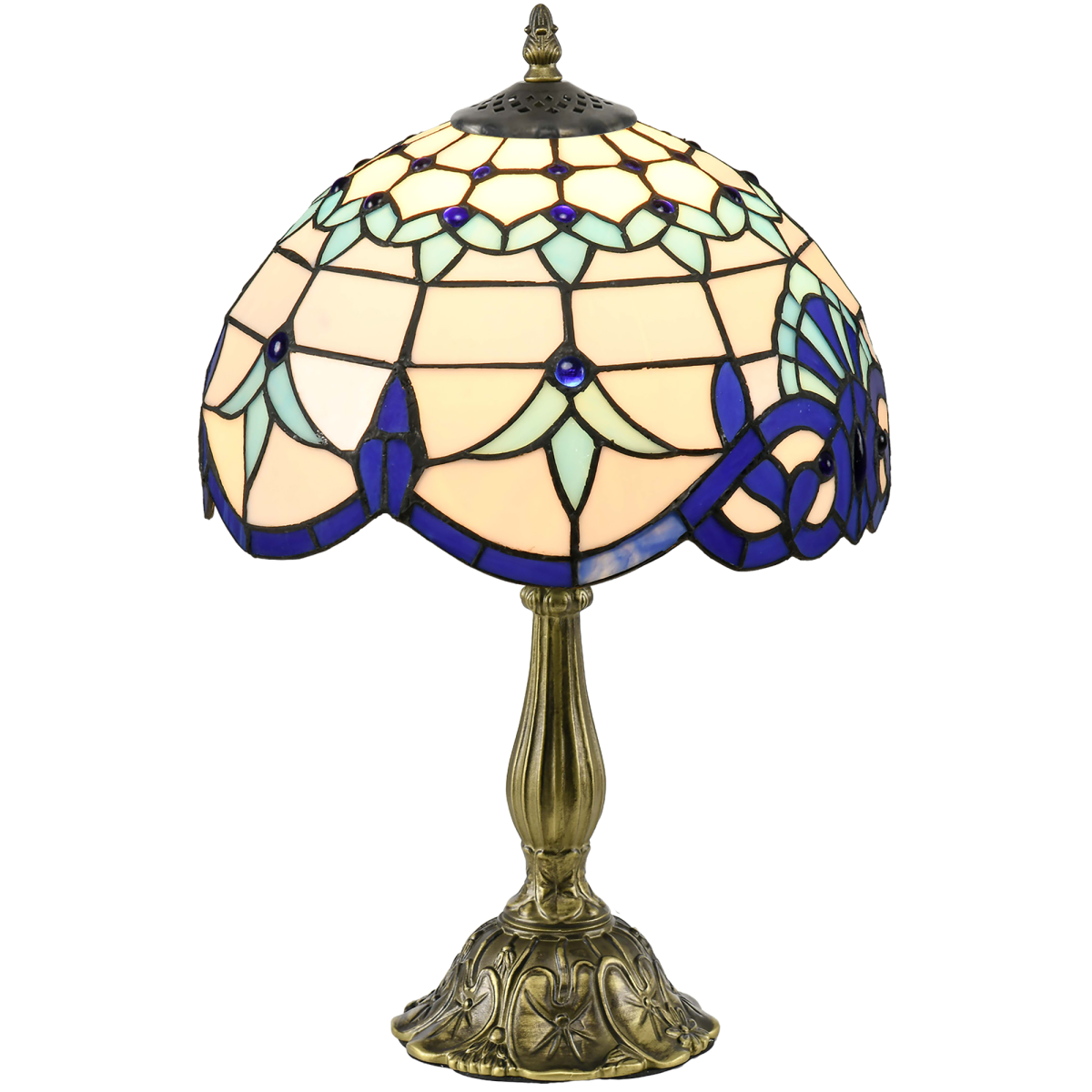 The Rosemarket Table Lamp — Stained Glass