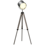 The Callahan Floor Lamp — Pine Tripod Spotlight Standing Lamp