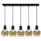 The Cordovan Pendant — 5-Head Hemp Chandelier