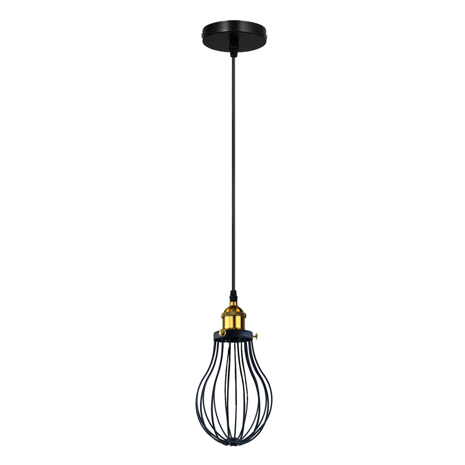 The Ravensbourne Pendant — Black Wire Cage Cluster Ceiling Light