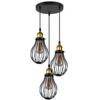 The Ravensbourne Pendant — Black Wire Cage Cluster Ceiling Light