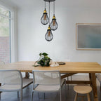 The Ravensbourne Pendant — Black Wire Cage Cluster Ceiling Light