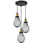 The Ravensbourne Pendant — Black Wire Cage Cluster Ceiling Light