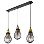 The Ravensbourne Pendant — Black Wire Cage Cluster Ceiling Light