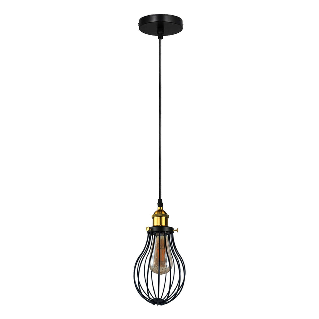 The Ravensbourne Pendant — Black Wire Cage Cluster Ceiling Light