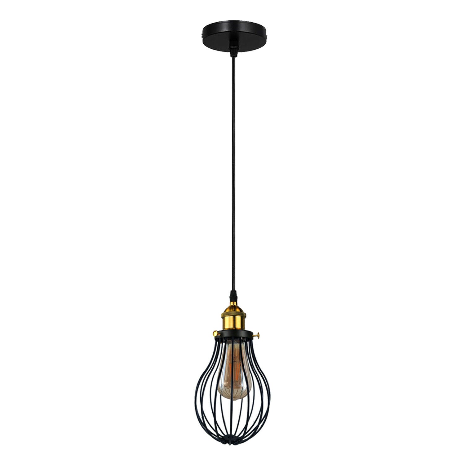 The Ravensbourne Pendant — Black Wire Cage Cluster Ceiling Light