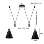 The Colby Pendant — 2-Head Pulley Spider Ceiling Light