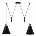 The Colby Pendant — 2-Head Pulley Spider Ceiling Light