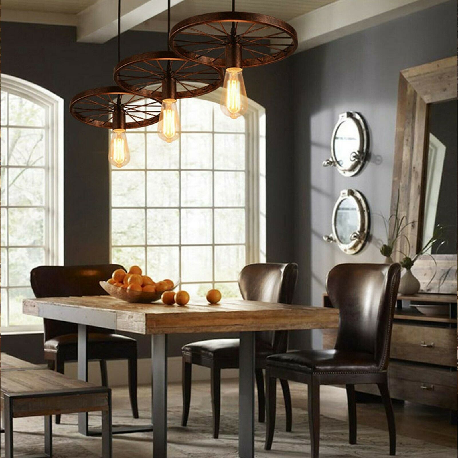 The Sprocket Pendant — 3-Wheel Cluster Chandelier
