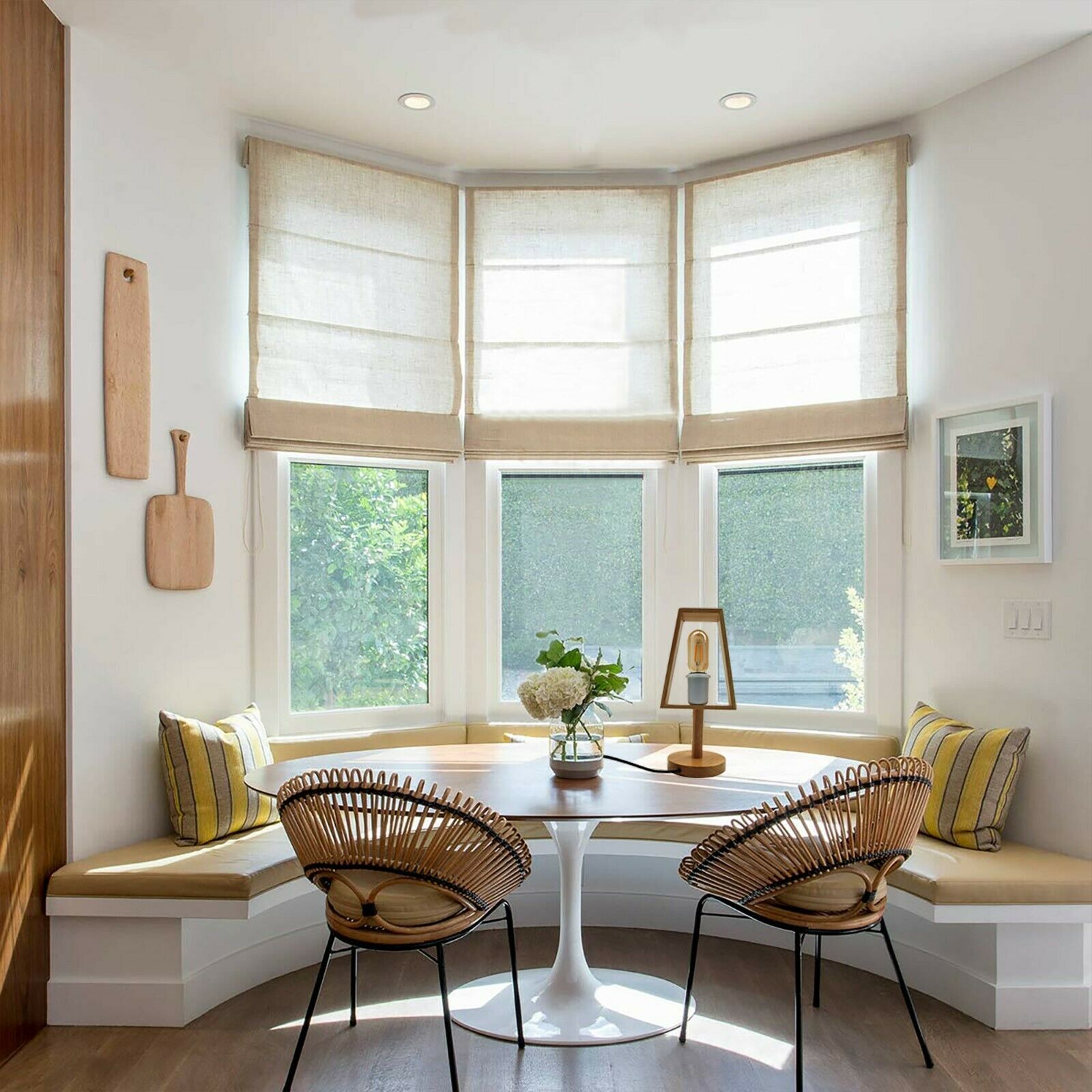 The Millbrook Lamp — Wooden Trapezoid Table Lamp
