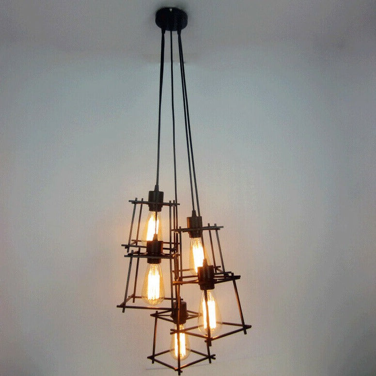 The Cranmore Chandelier — 5-Cage Cluster Pendant