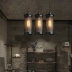 The Bishopsgate Pendant — Black Perforated Cylinder Cluster