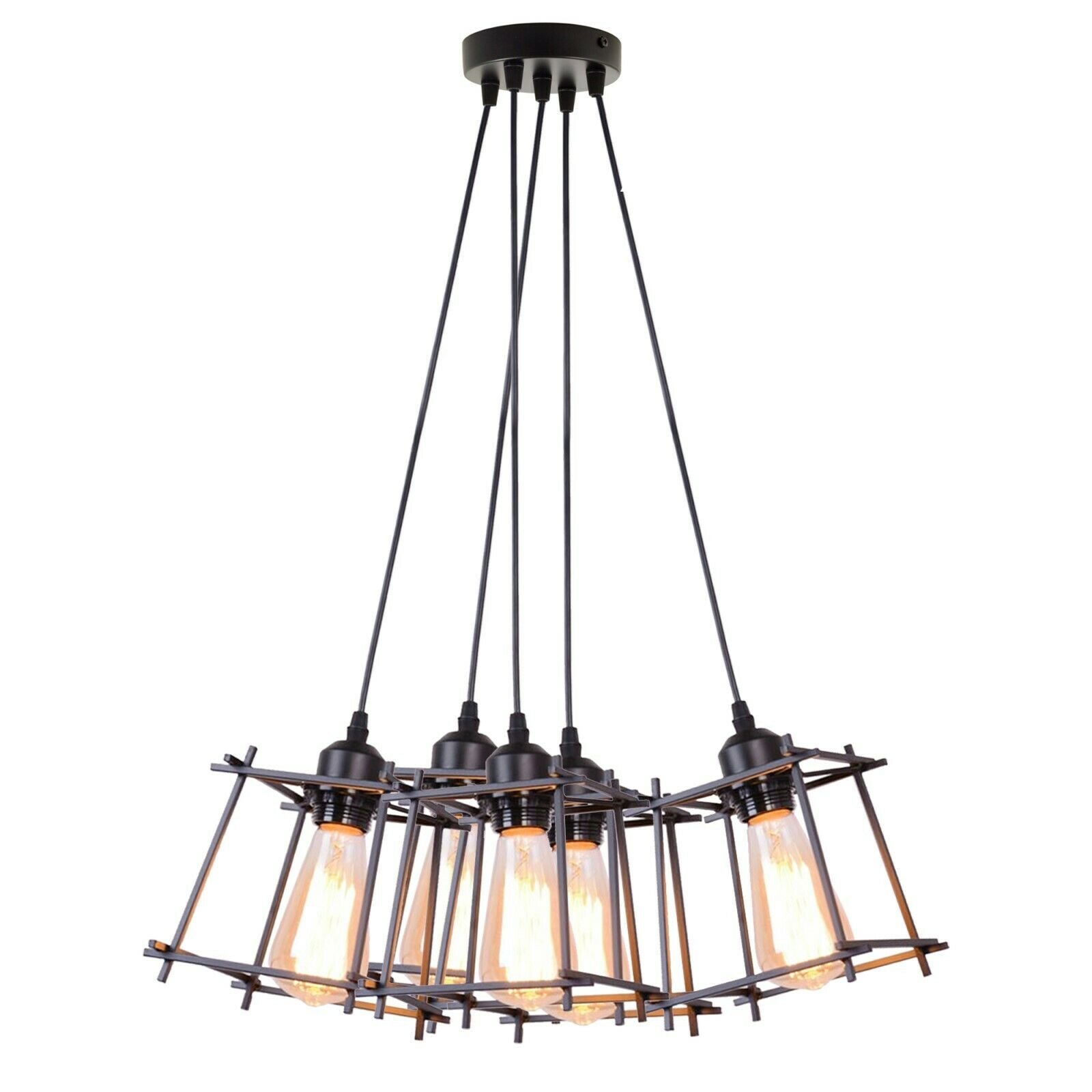 The Cranmore Chandelier — 5-Cage Cluster Pendant