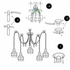 The Vantreath Pendant Chandelier — Spider Cage (6-Light)