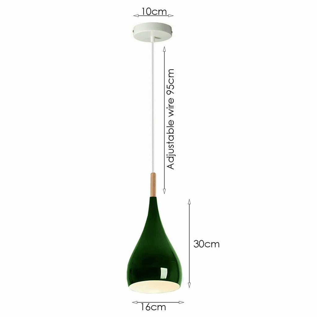 The Fenwick Pendant — Retro Metal Teardrop Light