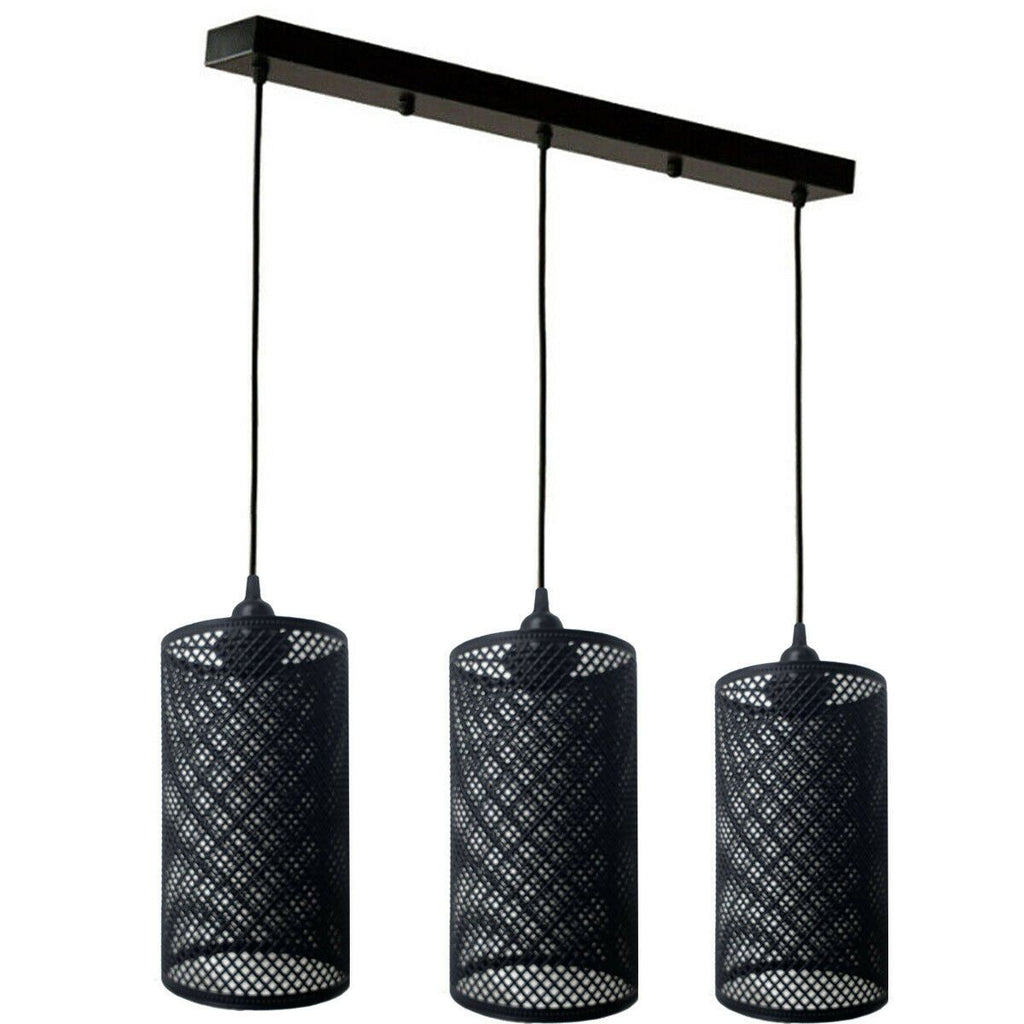 The Kirkmoor Pendant — Linear Net Cage Trio