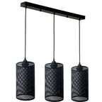 The Kirkmoor Pendant — Linear Net Cage Trio