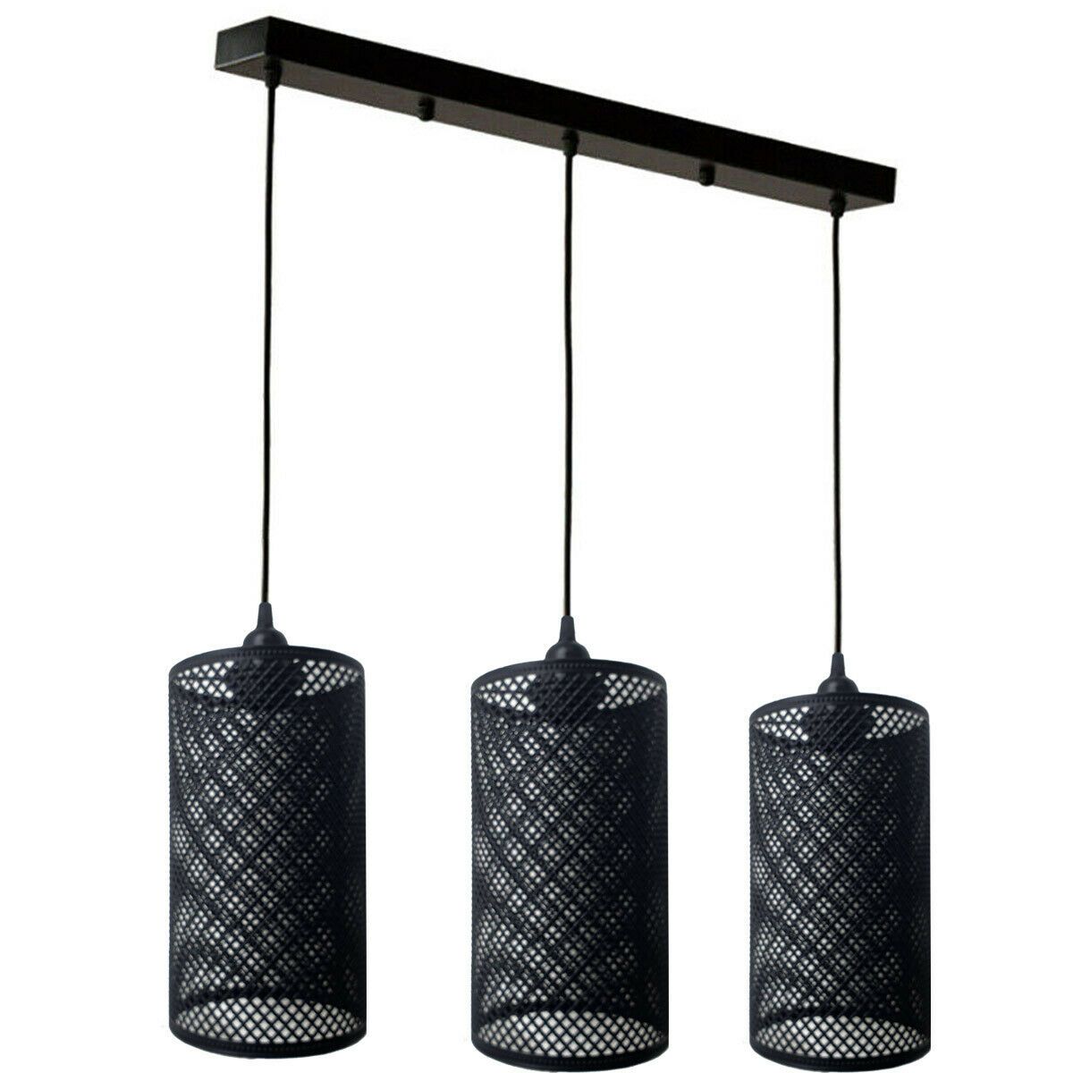 The Kirkmoor Pendant — Linear Net Cage Trio