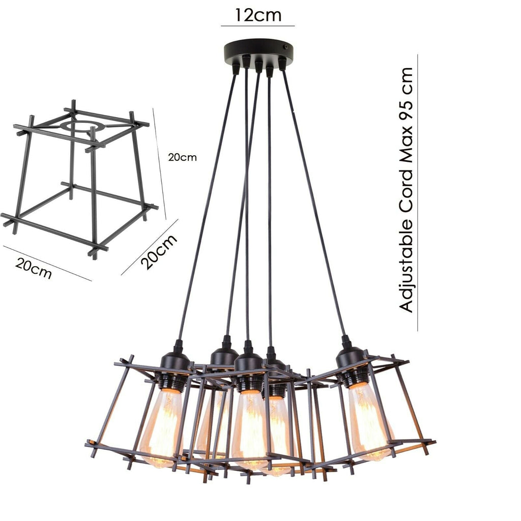 The Cranmore Chandelier — 5-Cage Cluster Pendant