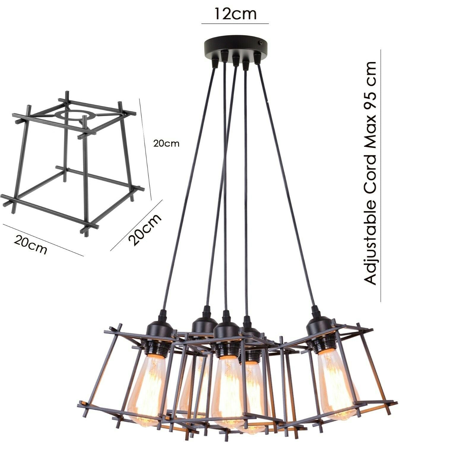 The Cranmore Chandelier — 5-Cage Cluster Pendant