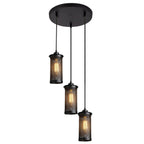 The Bishopsgate Pendant — Black Perforated Cylinder Cluster