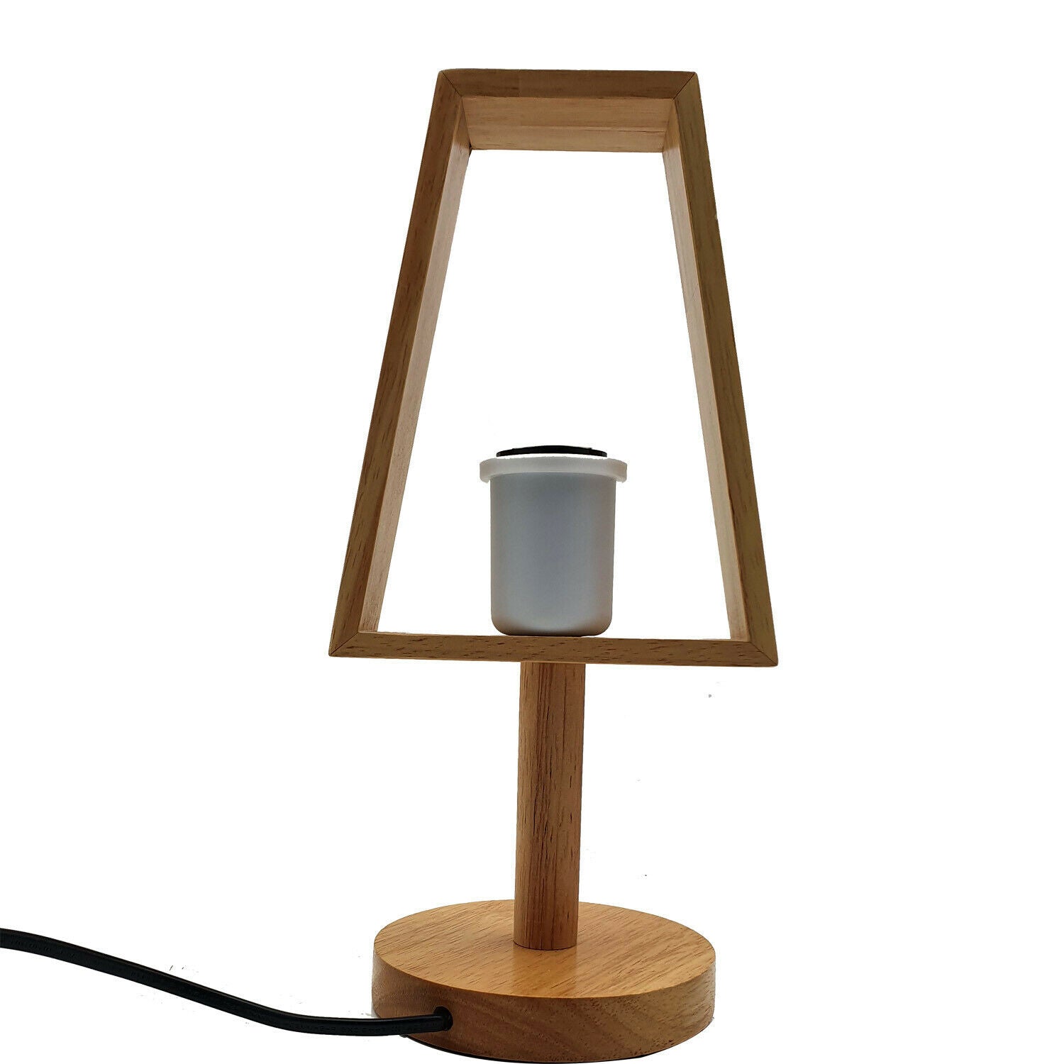 The Millbrook Lamp — Wooden Trapezoid Table Lamp
