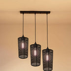 The Kirkmoor Pendant — Linear Net Cage Trio